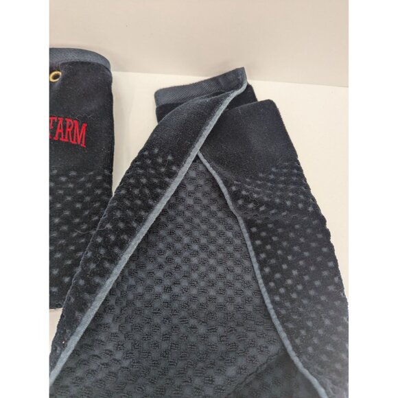 State Farm Golf Bag Towel Tufted Black 24X15 Tri Fold Devant Lot of 2 - Picture 4 of 6